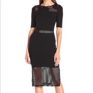 French Connection Black Midi Dress